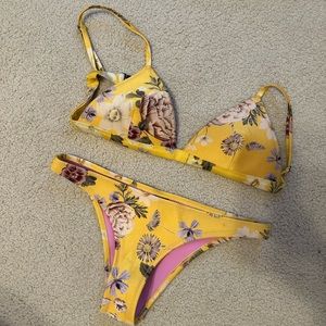 TRIANGL yellow floral bikini SMALL/MEDIUM